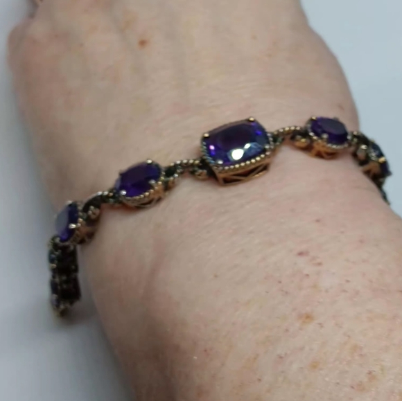 Vintage Amethyst Sterling Silver Bracelet for rescues. - Picture 11 of 12